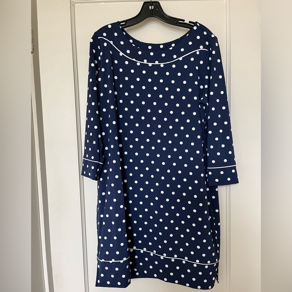 Swim Cover up in navy polka dot from Lands End XL